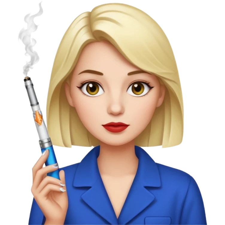 Elisabeth Borne with her electric cigarette emoji