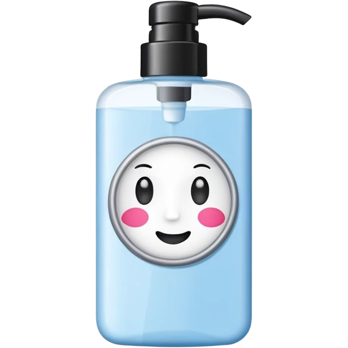Make up remover bottle with a sticker  emoji