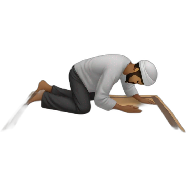 Muslim doing Sujood emoji
