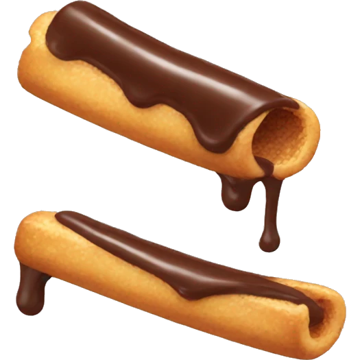 Dipped chocolate churro tip emoji