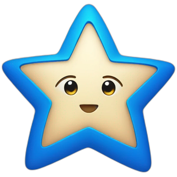 blue star face emoji emoji