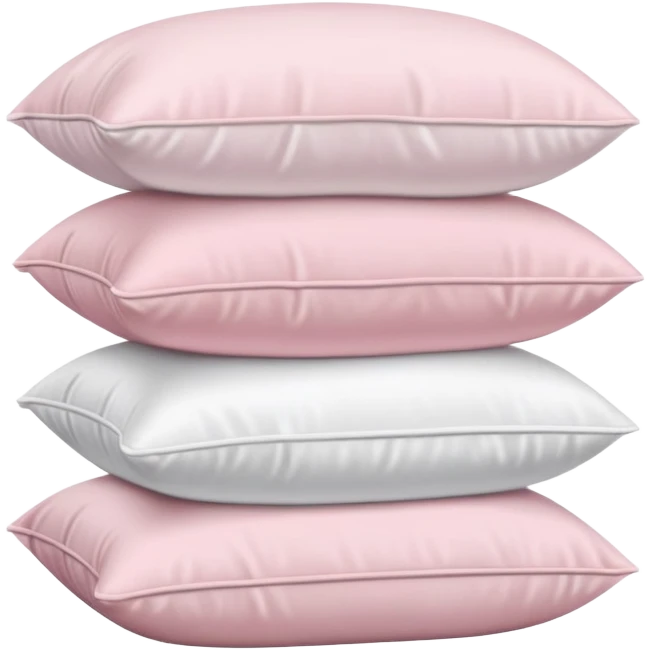 Powder pink and white pillows stack 3 emoji
