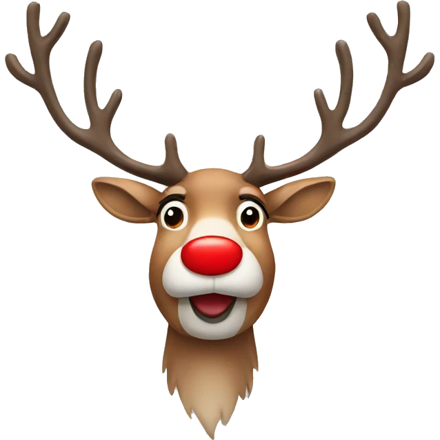 Reindeer with red nose  emoji