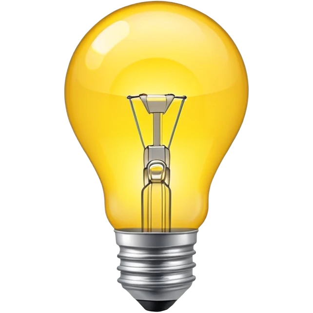 yellow light bulb glowing emoji