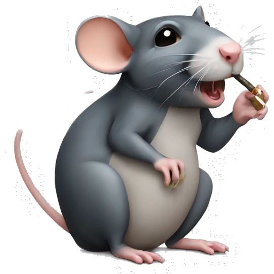 Rat smoking  emoji
