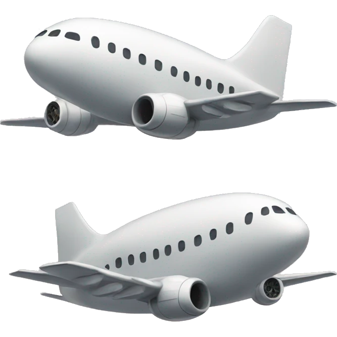 Plane two identical buildings emoji