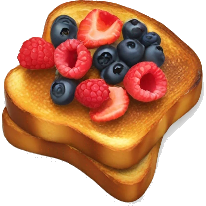 French toast with berries emoji