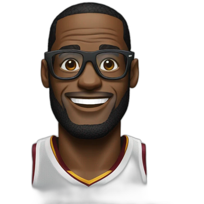 lebron james with subglasses emoji