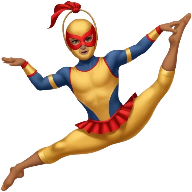 masked acrobat emoji