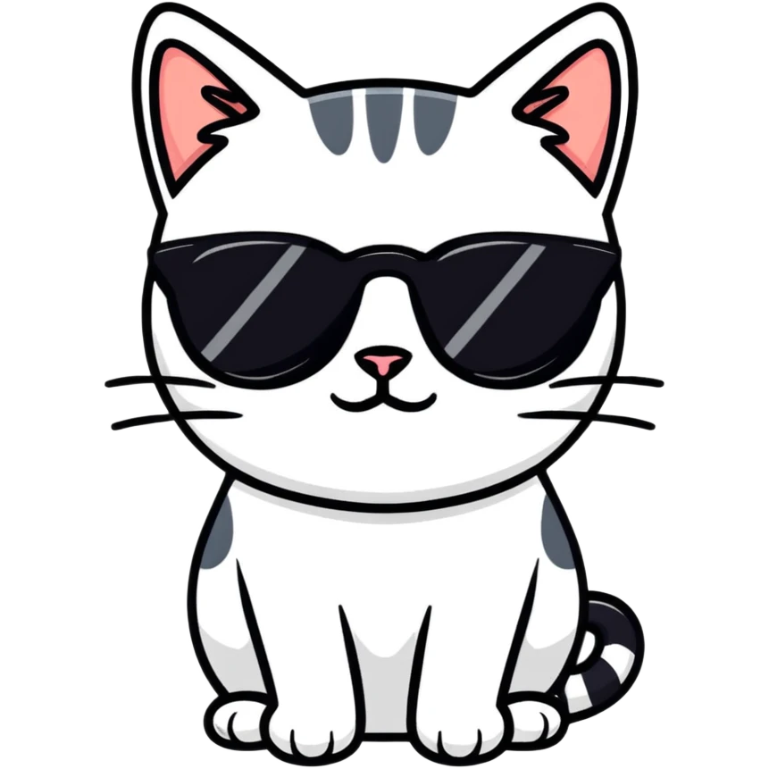 Cat with sunglasses emoji