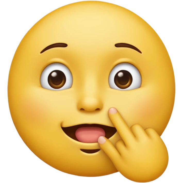 Shush emoji with finger on mouth emoji