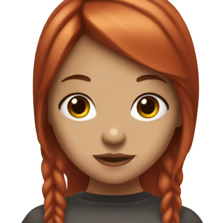 girl with red hair and bangs piercing labret brown eyes  emoji