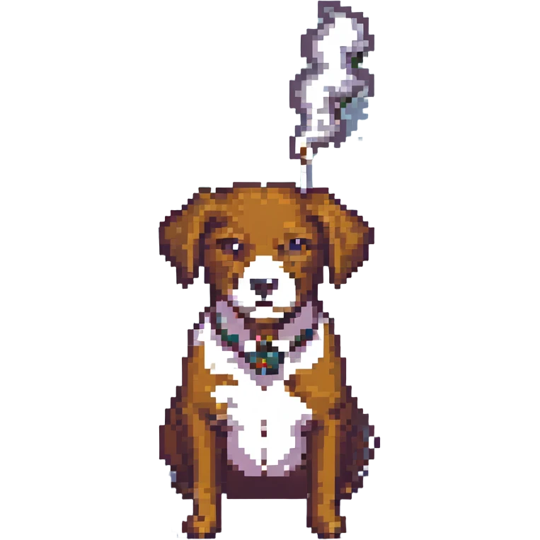 dog smoking emoji