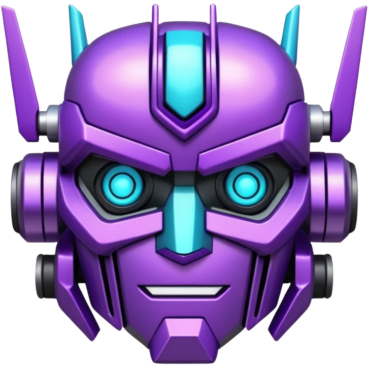 glitter purple and cian transformer emoji