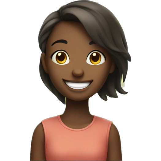 smiling girl by the window emoji
