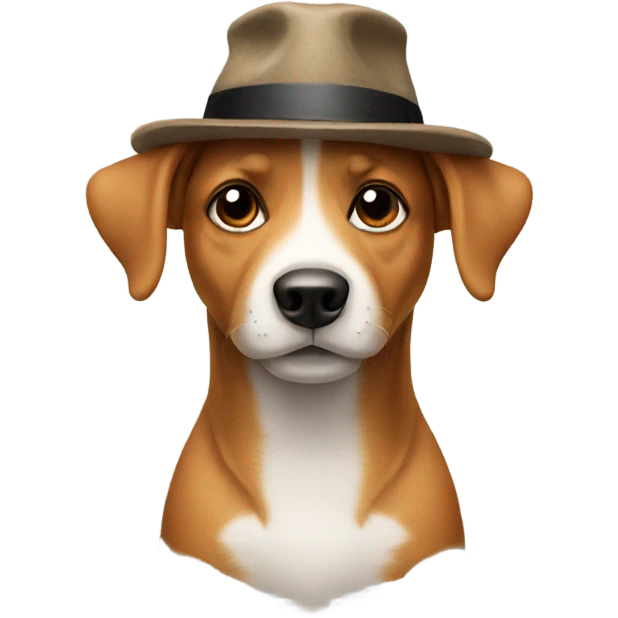 Dog with hat emoji
