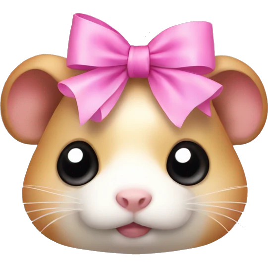 Super sad hamster with a pink bow over it’s head emoji