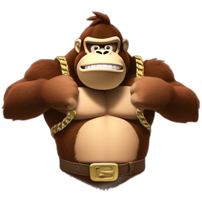 Donkey Kong qui tape sur son torse  emoji