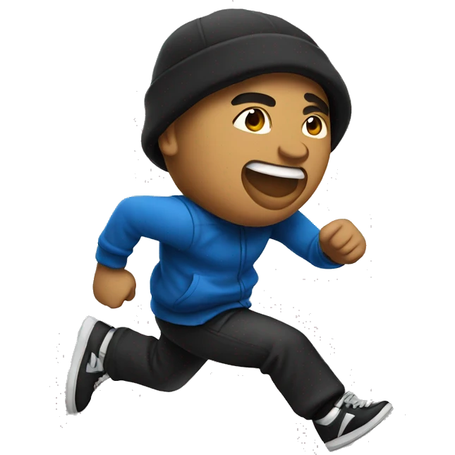 filipino-rapper running emoji