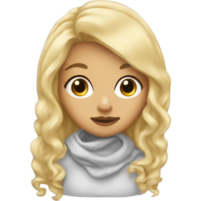 blonde girl kissy face emoji