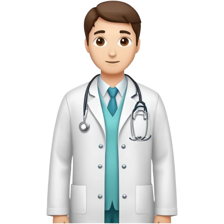 isolated white doctor lab coat emoji