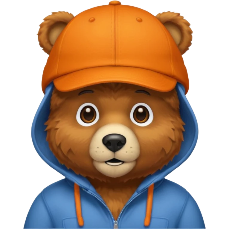 orange Bear with cap emoji