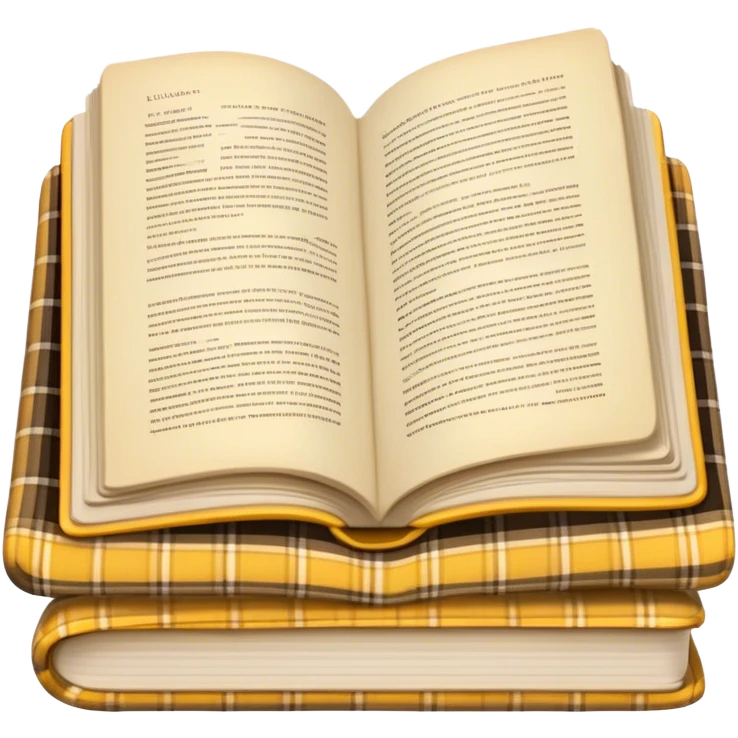 Open book atop a folded blanket emoji