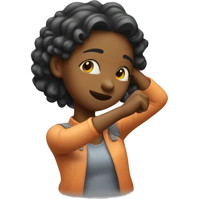 Girl doing the dab  emoji