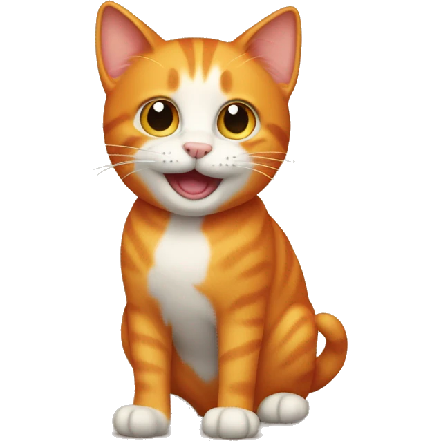 orange cat playing emoji