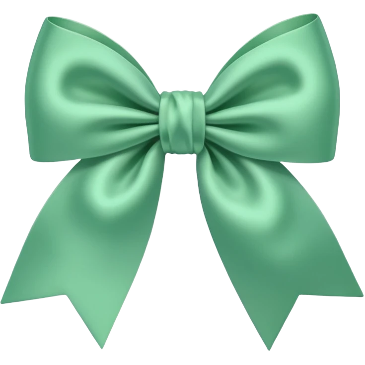 Moño verde pastel emoji