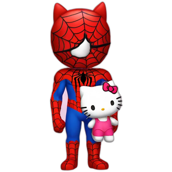 spiderman and hello kitty emoji