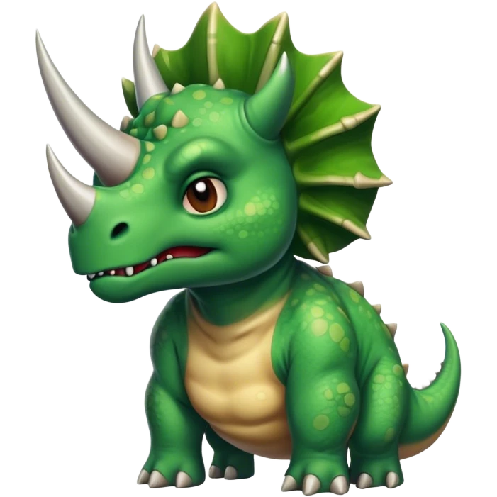 angry face of a triceratops in a shirt emoji
