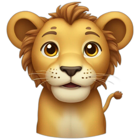Cute lion emoji