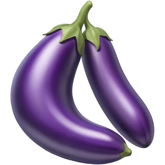 Blue shiny eggplant  emoji