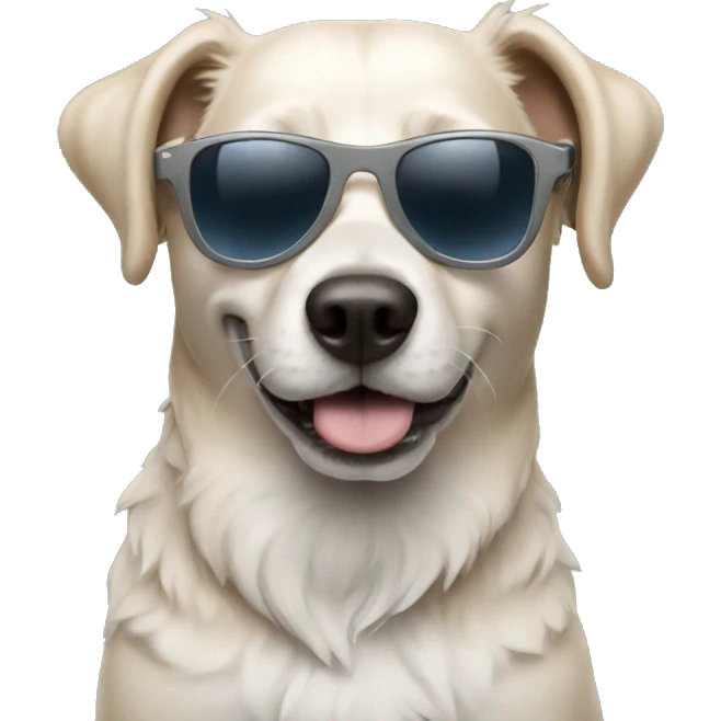 Dog with sunglasses  emoji