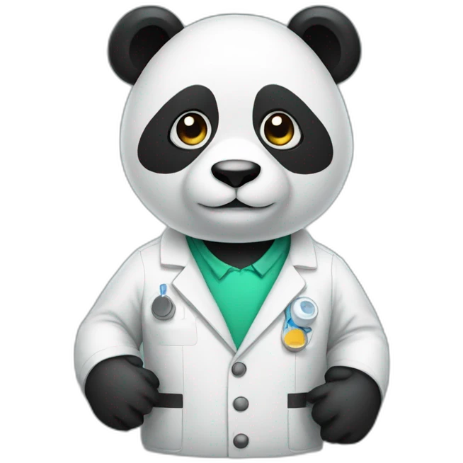 Panda scientist emoji