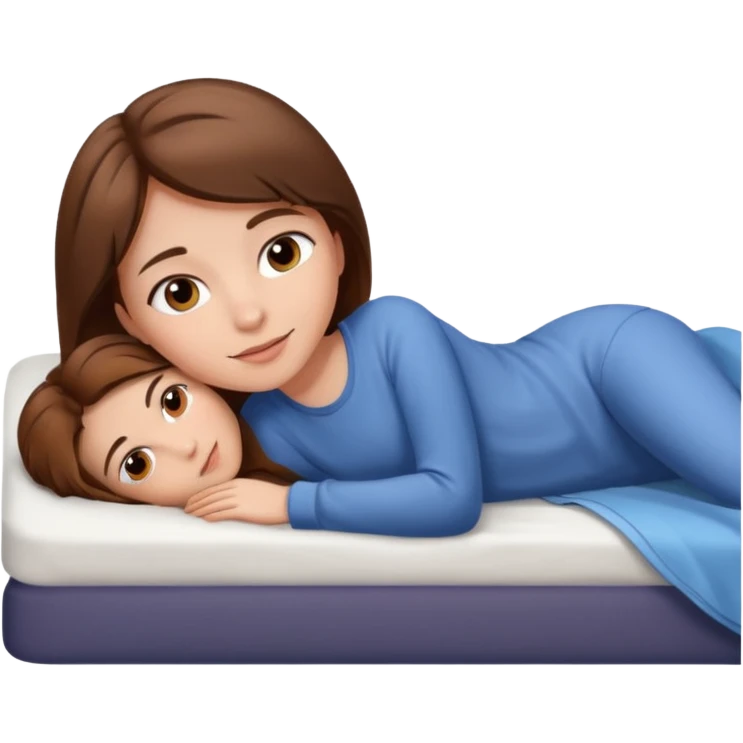 lying on bed brown hair girl just chill emoji