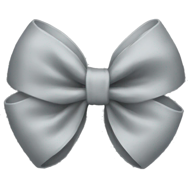 Grey bow emoji