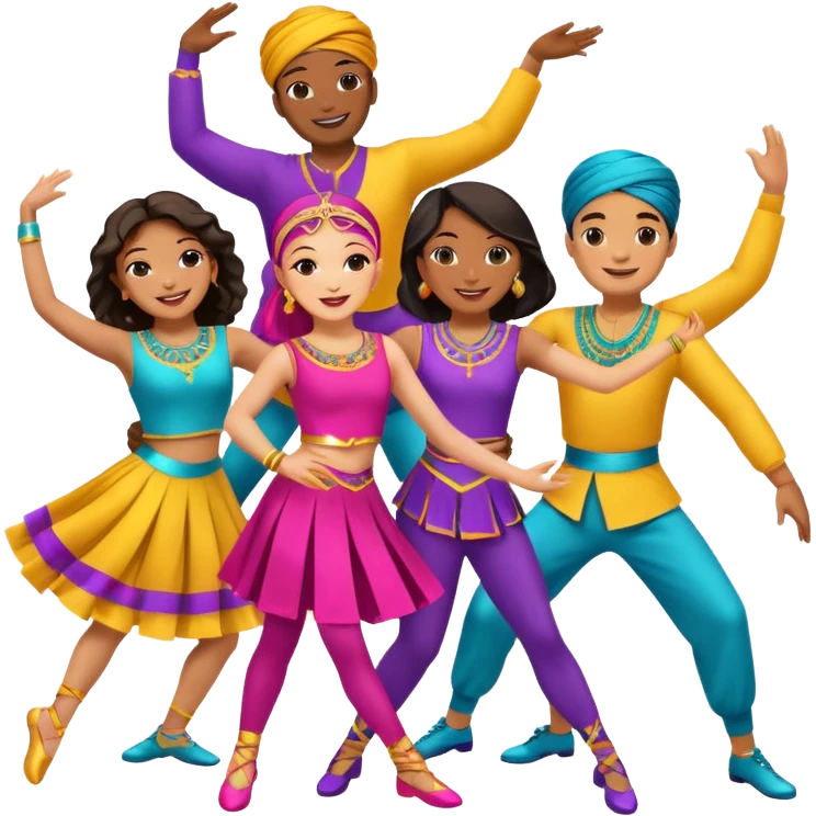 dancer sfrom different backgrounds  emoji