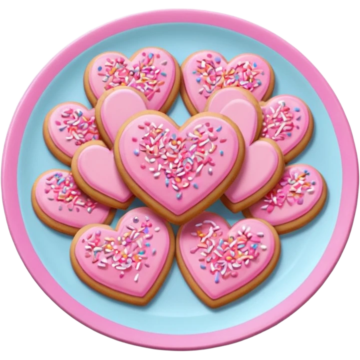heart shaped cookies emoji