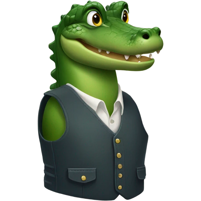 Alligator in a vest emoji