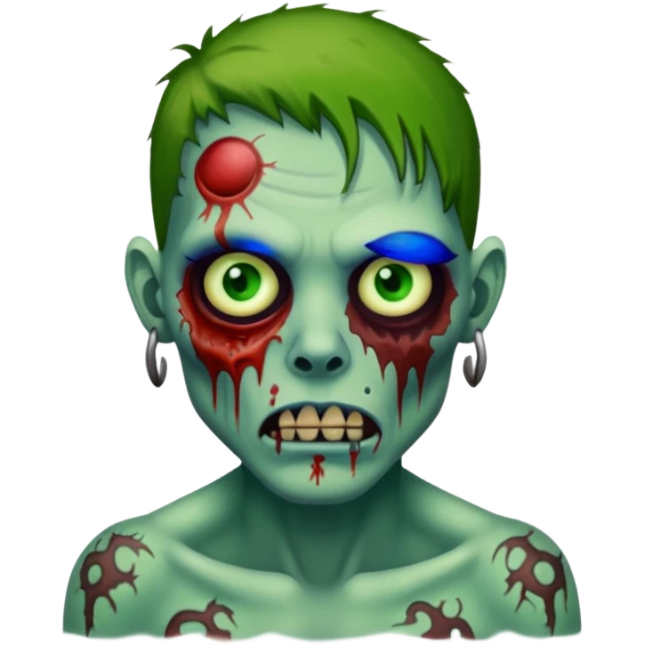 zombie with tattoos emoji