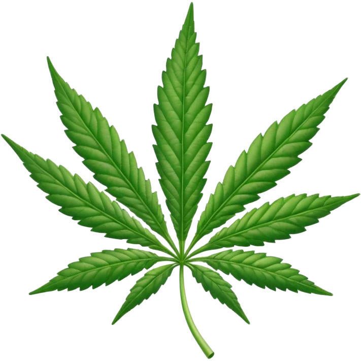 High stoned marijuana leaf emoji