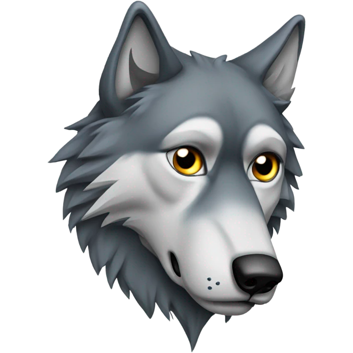 Wolf with tears emoji