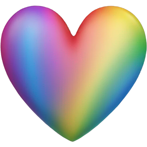 A rainbow heart  emoji