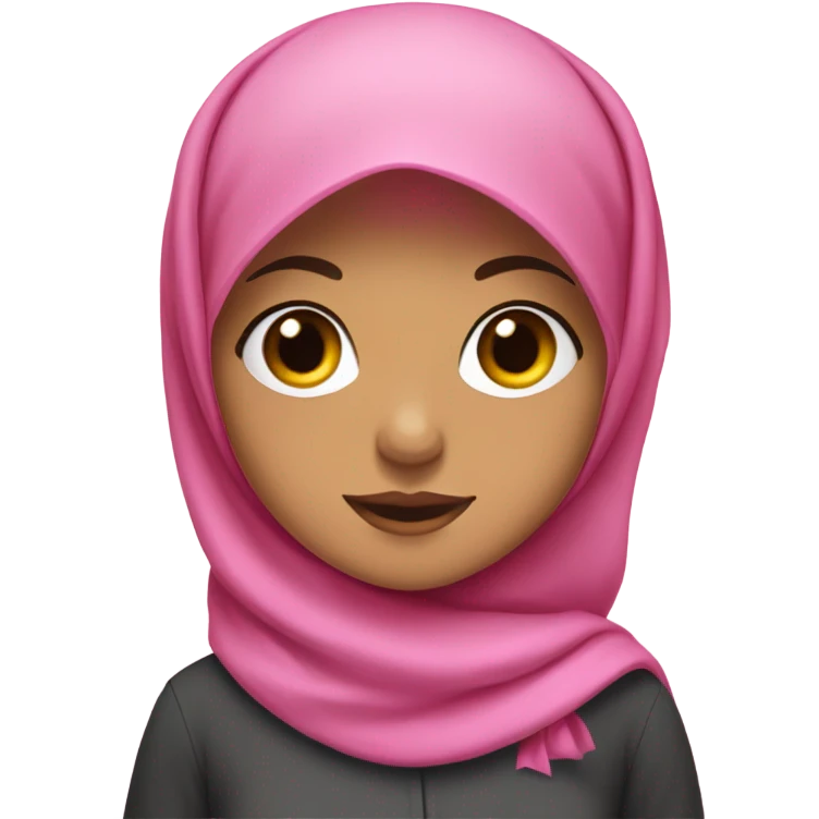 Hijabi girl with pink bow  emoji