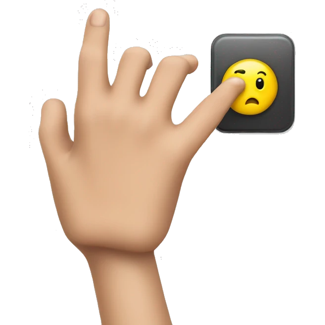 finger pushing a button emoji