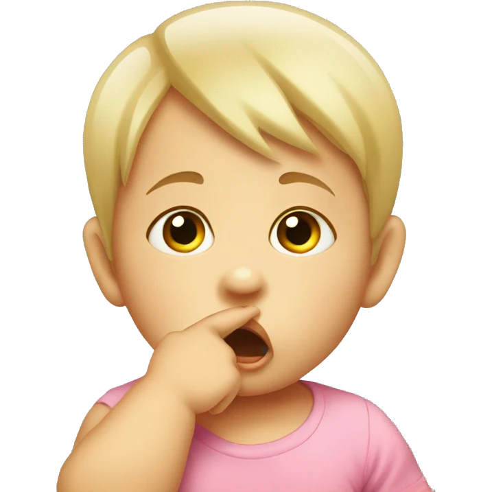 Baby confused with finger in mouth  emoji