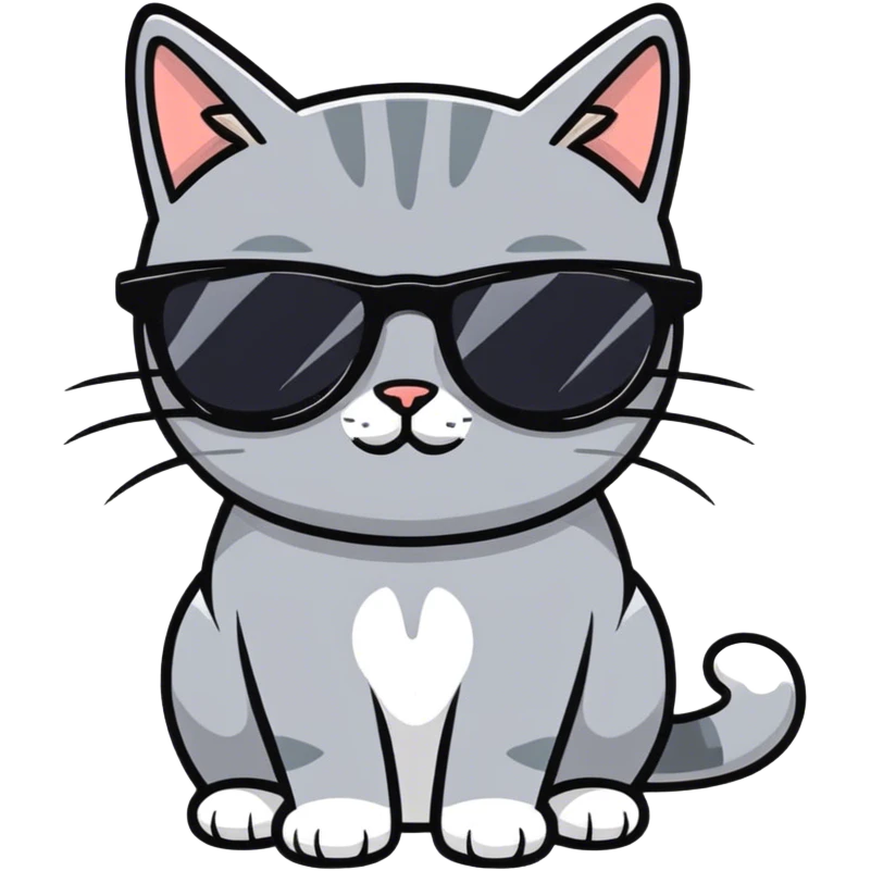Cat with sunglasses emoji