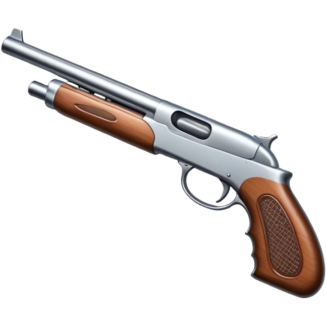 shotgun on which it is written “life is short” emoji